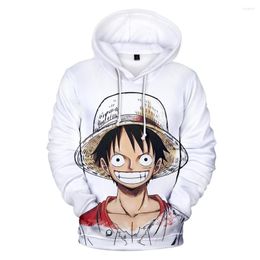 Men's Hoodies Spring And Autumn 3d Printing Anime Men Women One-piece Hoodie Children's Cartoon Luffy Long-sleeved Pullover Sweater