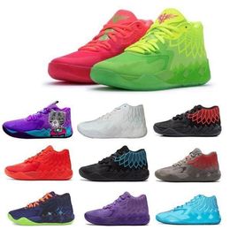 Rick Morty LaMelo Ball MB1 kids Basketball Shoes for sale Queen City Black Red Grey men women Sport Shoe Trainner Sneakers US4.5-US12With box