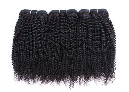 Bundles de cabello rizado afro peruano brasile￱o Pelo virgen indio 3 o 4 paquetes 1028 pulgadas Remy Extensiones de cabello humano3029419