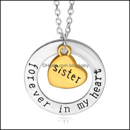 Pendant Necklaces Forever In My Heart Pendant Necklaces Letter Family Member Grandpa Uncle Aunt Mom Dad For Women Fashion Jewelry Dr Dhubs