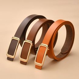 Belts Mutli-color Women Simple Design Cow Leather Waistband Jeans Strechy Belt Summer Dress Shirt Real Waist