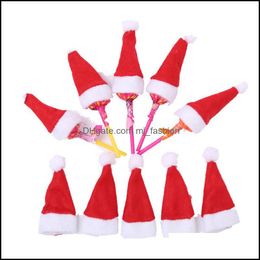 Christmas Decorations Cartoon Christmas Santa Snowman Tableware Er Fork Spoon Case Bags Decorations Home Decor Gift Drop Delivery Ga Dhknx