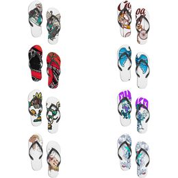 Custom shoes slippers Designer flip flop DIY pattern accept to customization multicolor white black beige fashion comfortable sandals