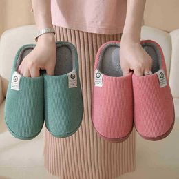 Men Women Slippers Home Shoes Warm Shoes Soft Soles Antislip Soft Cotton Slippers Indoor Bedroom Lovers Couples Floor Shoes J220716