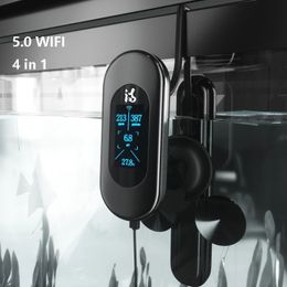 Other Aquarium Fish Ibowl WIFI 5050Pro 6 in 1 Detector Aquarium Digital display Water Quality Monitor PHTDSEC temperature machine 221119