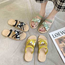 Women Fashion Summer Slippers Outdoor Light Weight Cool Casual Flat Ladies Black Nonslip Basic Indoor Home Sandals Flipflop J220716