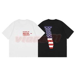 Fashion Brand Mens Summer T Shirt Womens Designer Big V Tops Men High Street Tees Asian Size S-XL