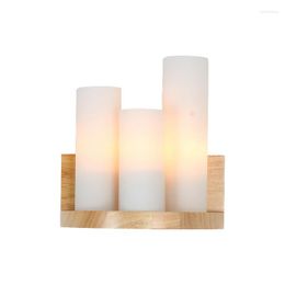 Wall Lamp LED Wood Glass Lights Modern Nordic Aisle Sconce Corridor Indoor Bedrrom Decor Lighting Fixtures