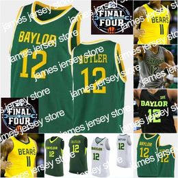 College Basketball Wears Custom 2021 Final Four College Basketball Jersey Baylor #12 Jared Butler #45 Davion Mitchell #31 MaCio Teague #10 Adam Flagler #0 Flo Thamba