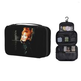 Cosmetic Bags Cute Mylene Farmer Travel Toiletry Bag For Women Hanging Makeup Dopp Kit