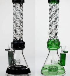 Vintage Premium Spiral Glass Bong Water Hookah Smoking Pipe 14inch Percolator Dab Rig with bowl original factory can pur customer logo by DHL UPS CNE