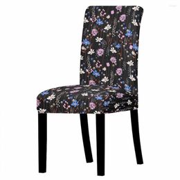 Chair Covers Rose Flower Cover For Dining Room Elastic Slipcover Kitchen Stools Seat Party Banquet Wedding 1PC