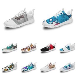 men women custom sports shoes anime cartoon animal design diy word black white blue red colorful outdoor mens trainer 048