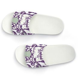 Sapatos personalizados DIY fornecem fotos para aceitar chinelos de personalização sandálias slide qpsk masculas confortáveis