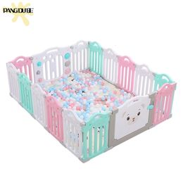 Indoor Baby Playground Playpen for Children Ball Pit Edible PP Pool Kids Fence Play Yard 210831