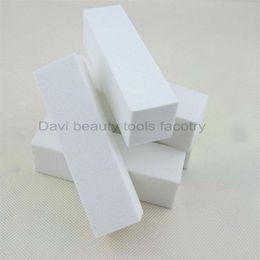 100pcs lot tampon ￠ ongles blanc Fichier de pon￧age en acrylique ongles253v