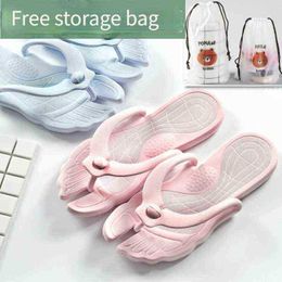 Travel And Business Travel Portable Flip Flop Women Bathroom Bath Waterproof AntiSlip Hotel Home Foldable Male Couple Slippers J220716