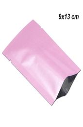 200pcsLot 9x13 cm Pink Vacuum Mylar Foil Packing Aluminium Foil Bags for Tea Powder Foil Mylar Pouch Open Top Food Storage Baggies9899188
