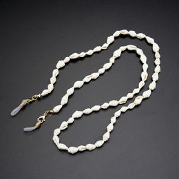 Eyeglasses chains White Small Conch Shell Reading Glasses Chain Sunglasses Eyewears Cord Holder Neck Strap Rope Necklace Eyeglass String Lanyard 221119