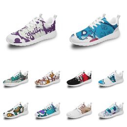 Women Custom Anime Men Sports Shoes Animal Cartoon Design Diy Word Black White Blue Red Colourful Outdoor Mens Trainer Wo S S Ca A B s