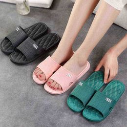 Home Sandals And Slippers Ladies Home Household Summer Antislip Indoor Cramps Summer Bathroom Slippers Men Outerwear J220716