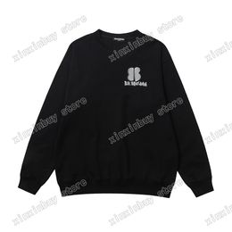 xinxinbuy Men designer Hoodie Sweatshirt Paris Luminous Graffiti letters print women Sweatshirts black white XS-L