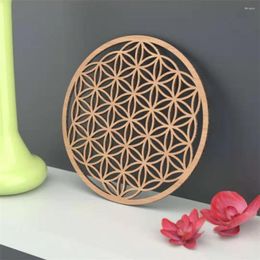 Wall Stickers Flower Of Life Decoration Sacred Geometry Home Decor Custom Rustic Wood Sign Art Wooden