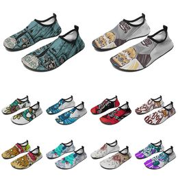 men women custom water shoes cartoon animal design diy word black white blue red color mens trainer 219