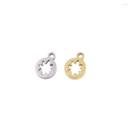 Charms 10pcs 10mm Wholesell Stainless Steel High Quality Star Pendant DIY Necklace Earrings Bracelets Unfading 2 Colours