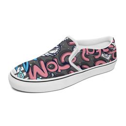 2022 new canvas skate shoes custom hand-painted fashion trend avant-garde men's and women's low-top board shoes S28