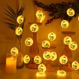 Strings Christmas Lamp String Penguin Pattern Lights Led Light Outdoor Festoon Solar Garden