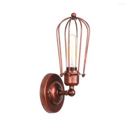Wall Lamp Black Iron Cage Vintage Lights American Loft Decor Wandlamp Industrial Sconce E27 LED Lamps For Bedroom Living Room