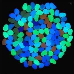 Garden Decorations 200/300/500pcs Glow In The Dark Luminous Pebbles For Walkways Plants Aquarium Decor Stones Decoration