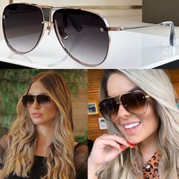 Sunglasses for mens Womens DECADE TWO Ladies holiday driving sunglasses Oval metal frame UV400 protective mirror legs engraved Limited Edition With original box