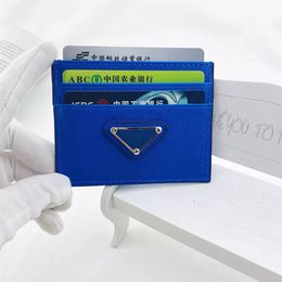 Women's Mens triangle wallets Purses Designer card holder with box woman Luxurys Coin card wallet Leather Christmas gift silv1951