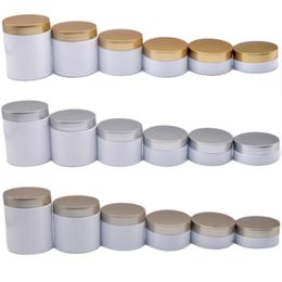 Packing Empty Cosmetic Plastic Bottle Whiteness Cream Jar Gold Rose Gold Silver Cover 50g 80g 100g 150g 200g 250g Refillable Portable Packaging Container