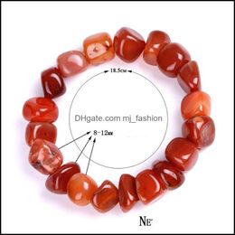 Beaded Irregar Agate Natural Stone Strand Bracelet Women Mens Bracelets Bead Charm Fashion Jewellery Gift Drop Delivery Dhc2H