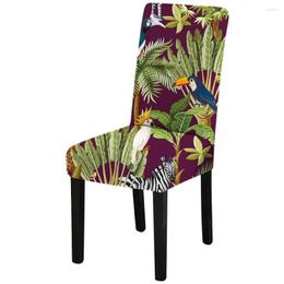 Chair Covers Tiger Leopard Animal Printed Stretch Cover For Dining Room Office Banquet Protector Elastic Material Armchair