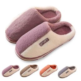 Women Slippers Fashion Ladies Autumn Winter Warm Beautiful Household Cotton Casual Flat Sliper Indoor Bedroom Couples Floor Shoes J220716