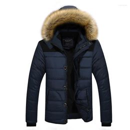 Men's Down Plus Size 5xL Male Coats Thick Thermal Men Parkas Casual Brand Clothing Hooded Padded Soft Fur Winter Jacket Warm