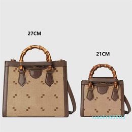 2022 Luxury Designer Shopping Bag Diana Bamboo quality Genuine leather Bag Womens men tote crossbody fashion shoppingbag wallet card pockets