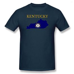 Men's T Shirts Man Kentucky Flag Map National Pride Gay Usa Fitness Novelty Graphic Tshirt