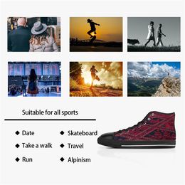 Men Shoes Canvas Casual Custom Shoessneakers Women Fashion Black Orange Mid Cut Breathable Outdoor Walking Color70832750 926