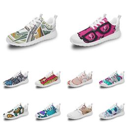 men women custom sports shoes anime cartoon animal design diy word black white blue red colorful outdoor mens trainer 053