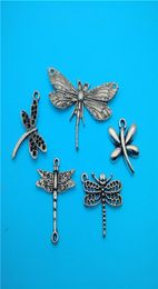 Mistores tibetanos Silver Dragonfly Charms Pingents Jewelry Colklace Moda de j￳ias Popular Jewelhings Access1843683
