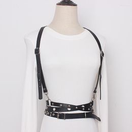 Belts Women's Harness Leather Suspenders Waist Belt Fashion For Women Sexy Girls Corset Rivet Shirt Dress Vest Body