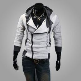 Men's Hoodies Sweatshirts Men's Gothic hooded sweater jacket Fashion cardigan Youth slim zipper Gothic men's clothing personality coat 221119