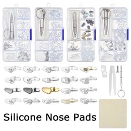 Lens Clothes Silicone Airbag Soft Nose Pads On Glasses Pad Optical Repair Tool Embedding Cassette AntiSlip Accessories for Frameless 221119