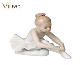 Vilead ceramic ballet girl figurines bambola decorazione per la casa accessori soggiorno camera da letto regali creativi figure da giardino 21060