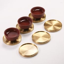 Table Mats 50Pcs/Lot 3 Size Brass Coasters Cup Coffee Tea Pads Drinking Teapot Drink Wholesale
